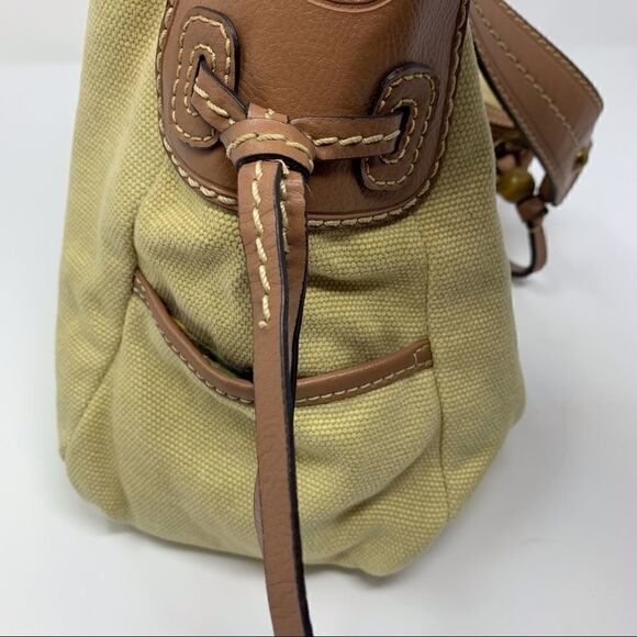 Fossil Khaki Canvas Shoulder Bag - Picture 7 of 13